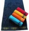 100% cotton beach towel with embroidery border