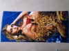 100% cotton beauty reactive printed beach towel