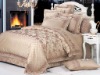 100% cotton bed set, Luxury Home Bedding, Jacquard With Embroidery Bedlinen 6pcs Set,