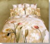 100% cotton big flower reactive printed bedding sets