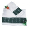 100% cotton bleached sport towel with border