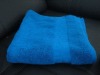 100% cotton blue satin border bath towel