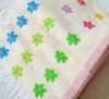 100% cotton cloth jacquard reactive printed flower towel
