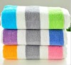 100%cotton color stripes sports bath towel