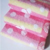 100%cotton color stripped dot face towel