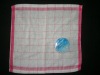 100%cotton compressed plain dyed hand towel with embroidery