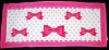 100%cotton cut pile printed bowknot bath towel