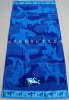 100% cotton double jacquard embroidery beach towel