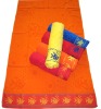 100% cotton double jacquard velour beach towel