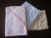 100% cotton dyed different colors baby hooded towel