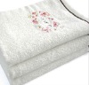 100%cotton embrodery&yarn dyed plain color bath towel