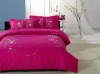 100%cotton embroidered 4pcs bedding set