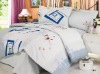 100%cotton embroidered 4pcs bedding set