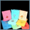 100% cotton embroidered and jacquard small bath towel