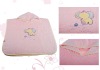 100% cotton embroidered elephant  Baby bathrobe / Pink