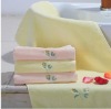 100% cotton embroidery solid face towel