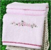 100% cotton embroidery solid face towel