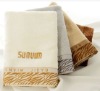 100% cotton embroidery solid face towel with border