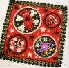 100% cotton embroidery square towel