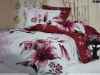 100%cotton fabric bedding set with flower printed