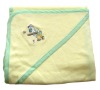 100% cotton fabric embroidered mouse baby hooded towel