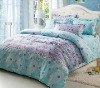 100%cotton flower printing luxury bedding set/bedsheet set