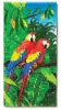 100% cotton funny bird printed reactive beach towel