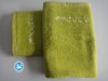 100% cotton green embroidery terry bath towel
