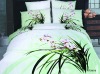 100% cotton green flower bedding sets (Reactive print)