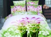 100% cotton green flower bedding sets (Reactive print)