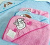 100% cotton hooded towel with embroidery