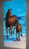 100% cotton horse printing promotional towel