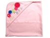 100% cotton interlock embroidered bug baby hooded towel