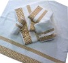 100% cotton jacquard bath towel with border