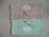 100% cotton jacquard embroidered and satin border bath towel