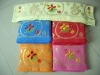 100% cotton jacquard embroidery face towel