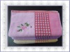 100% cotton jacquard face towel with embroidery
