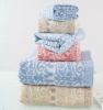 100%cotton jacquard flower small bath towel