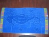 100% cotton jacquard printed beach towels