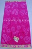 100% cotton jacquard satin embroidery beach towel