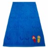 100% cotton jacquard velour beach towel with embroidery