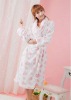 100%cotton jacquare soft women's bathrobe