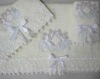 100% cotton lace towel