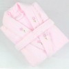 100% cotton loop terry bathrobe with embroidery