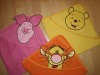 100% cotton lovely cartoon embroidered  hooded baby towel