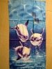 100% cotton lovely reactive printed beach towel