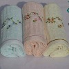 100% cotton non-twist embroidery bath towel