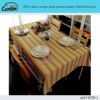 100% cotton orange stripe printed western fitted table linen