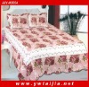 100%cotton patchwork in border and reactive dye printing 3pcs bedding set