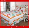 100%cotton patchwork in border and reactive dye printing 3pcs bedding set